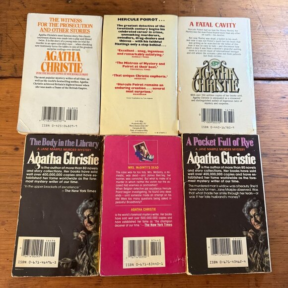 Agatha Christie Mystery Paperback Book Collection Lot of 6 - Picture 2 of 14